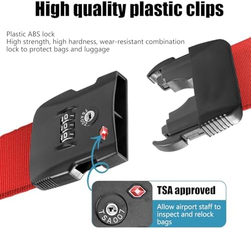 Veki Travel Luggage Straps for Suitcases, TSA Approved - Image 3