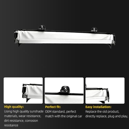 Dasbecan Gray Panoramic Sunroof Sun Shade Compatible - Image 3