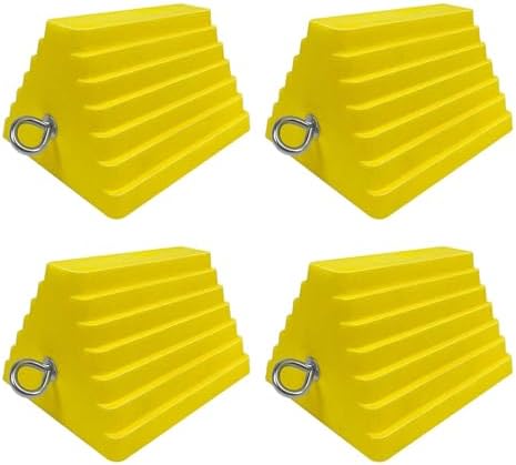 ROBLOCK 4 Packs Wheel Chocks Heavy Duty Yellow by ROBLOCK