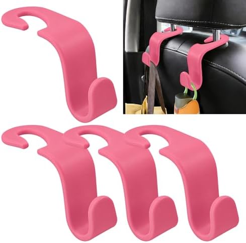 4PCS Car Seat Headrest Hooks, Car Purse Hook, Seat Back Organizer Storage by Unknown