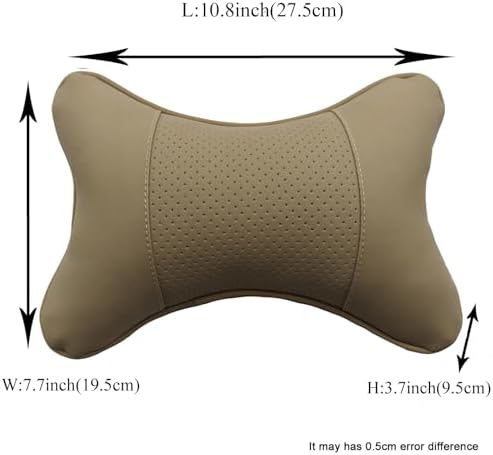 Car Neck Pillows Both Side Pu Leather 2pieces Pack Headrest Fit - Image 3