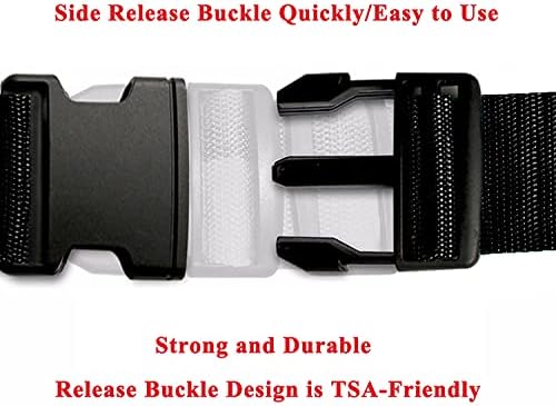 2 Pack Suitcase Belts, Adjustable Luggage Straps, Bright Colors Travel Packing - Image 4