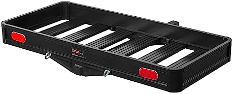 CURT 18113 49 x 22-1/2-Inch Black Aluminum Hitch Cargo Carrier, 500 lbs Capacity by CURT