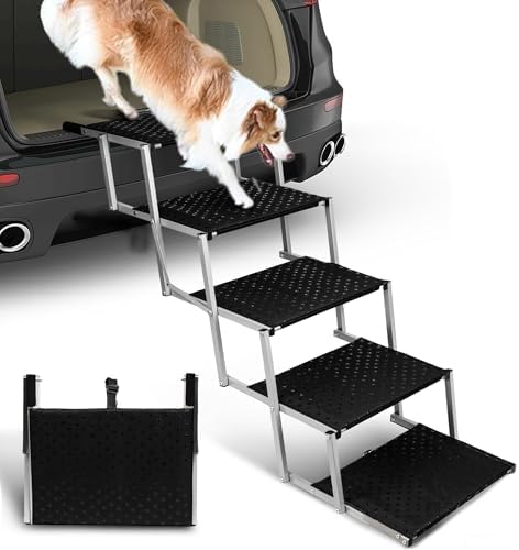 Foldable Dog Stairs for Car, 5 Steps by Niubya