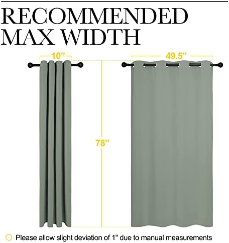 NICETOWN Sage Green Blackout Curtains - Image 7