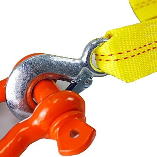 HFS 2" X 30', 4.5 Ton 2 Inch X 30 Ft. Polyester Tow Strap Rope 2 Hooks 10 - Image 7