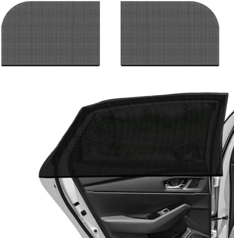 2 PCS Car Window Shades, Double-Layer Automotive Rear Side Window Sunshade by Unknown