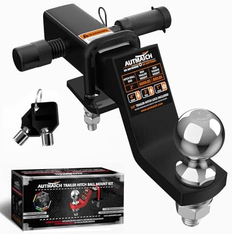 AUTMATCH Trailer Hitch Ball Mount by AUTMATCH