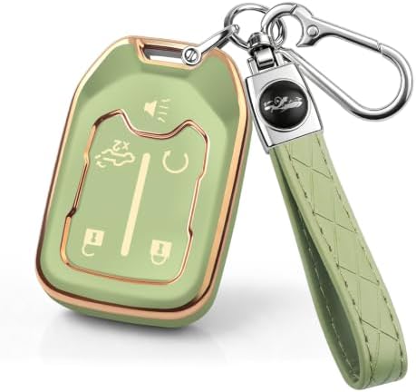 for GMC Key Fob Cover, 5 Buttons TPU Protection Case by CARKEYCOVERforKERHXLE