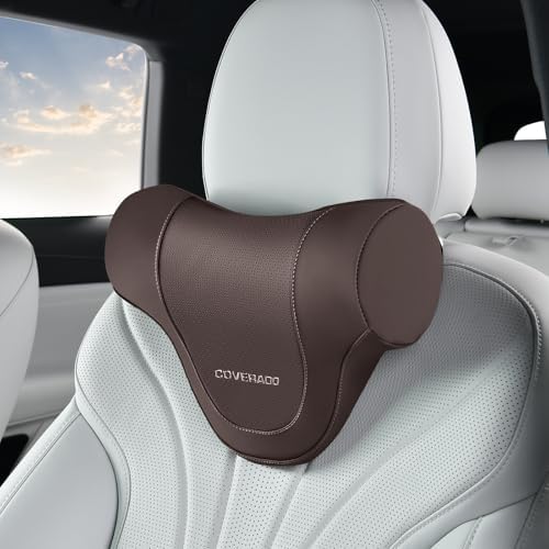Coverado Car Headrest Pillow, Ergonomic Memory Foam Car Neck Pillow by COVERADOAUTO