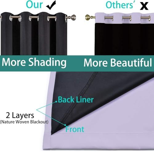Yakamok Lilac Blackout Curtains 84 Inches Long - Image 5