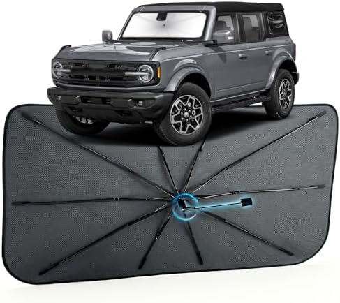 Car Windshield Sun Shade (Not for Ford Bronco 4-Door 2021–2026, 1:1 Fit by MakeLifeBetter