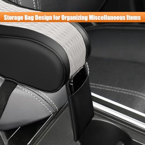 Car Armrest Cushion, Leather Memory Foam Car Center Console Arm Rest Pillow - Image 5