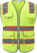 XIAKE Reflective Safety Vest for Men & Women High Visibility Class 2 Vest by XIAKE