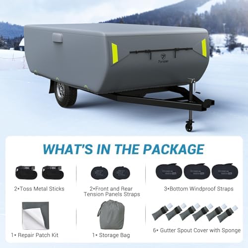 Upgraded 7 Layers Pop Up Camper Cover Heavy Duty Fabric Pop-up Folding Camping - Image 6