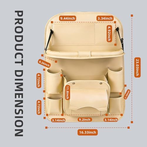 Car Seat Organizer, Storage Bag and Tray Rack, Trash Storage - Image 5