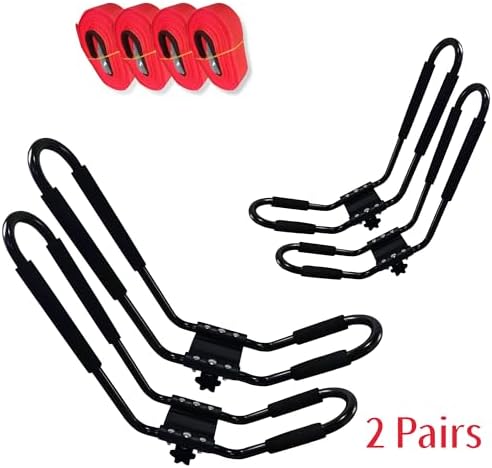 FDB J Cross Bar 2 Pairs = 4 PCS Universal Kayak Canoe Top Mount Carrier Roof - Image 2