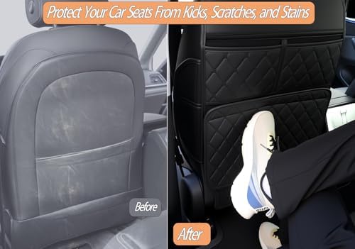 2 Pack Seat Back Protector for Kids, Car Kick Mats Back Seat - Image 3