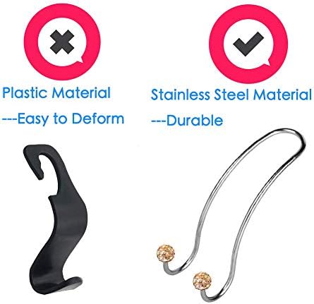 SAVORI Auto Hooks Bling Car Hangers Organizer Seat Headrest Hooks Strong and - Image 4