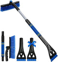 34" Extendable Ice Scrapers for Car Windshield 2-in-1 Snow Brush for Car Snow by BFONS