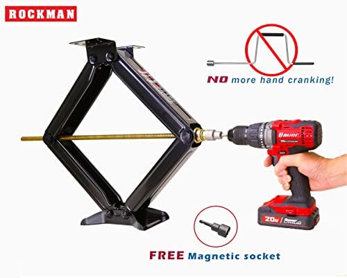 ROCKMAN 24" 7500lbs RV Camper Trailer Stabilizer Leveling Scissor Jacks PK4 - Image 3