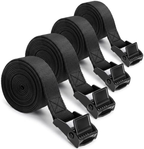 4-Pack Lashing Straps with Buckles, 0.78 Inch x 5 Feet by Unknown
