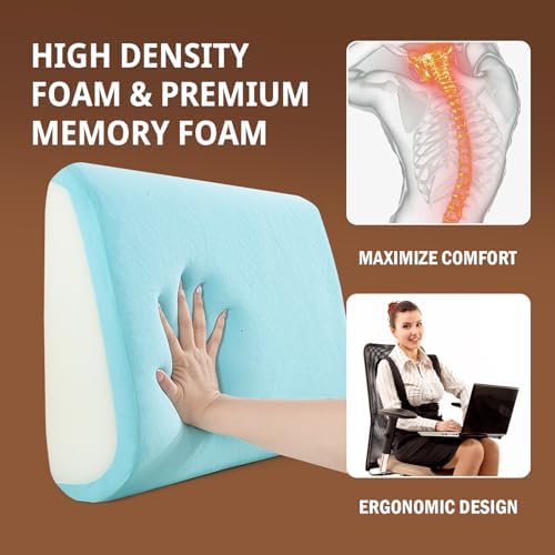 HOMBYS Lumbar Support Pillow for Recliner Chair, Memory Foam Back Support - Image 3