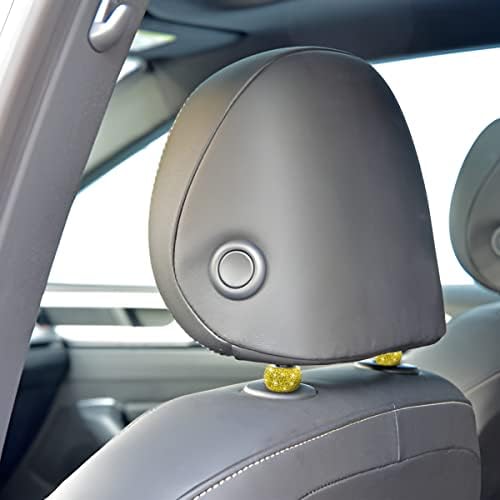 BELOMI 4 Pack Car Headrest Collars, Bling Car Head Rest Collars Rings Decor - Image 5