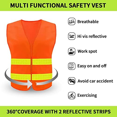 Safety Vest, Reflective High Visibility Construction Vest - Image 2