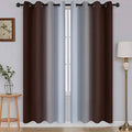 SimpleHome Ombre Brown to Grey White Curtains by SimpleHome