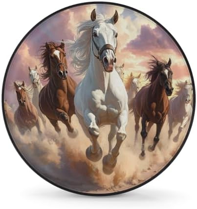 Animal Horse Art Spare Tire Cover Waterproof Dust-Proof Spare Wheel Covers by Unknown