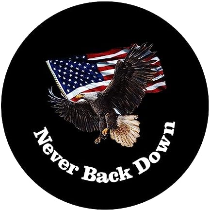 Spare Tire Cover with American Flag & Eagle by Aolowewin