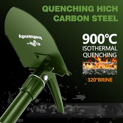 18.5" Folding Shovel, Tri-Fold Collapsible Shovel - Image 5