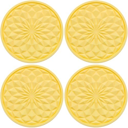 4 Pack Silicone Car Cup Holder Coaster – 2.75 Inch Non-Slip Drink Mat, by MEAJOO