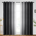 SimpleHome Ombre Black to Grey White Curtains by SimpleHome