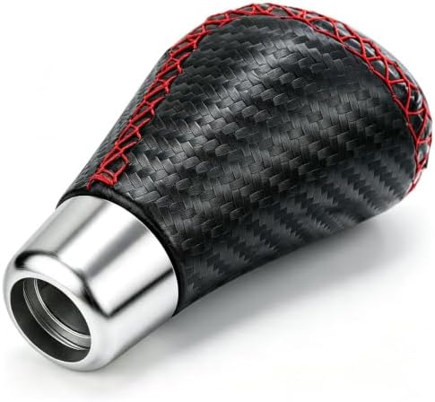 Lunsom Leather Shifter Knob R Style Shift Stick Handle Head Car Gear Lever - Image 5