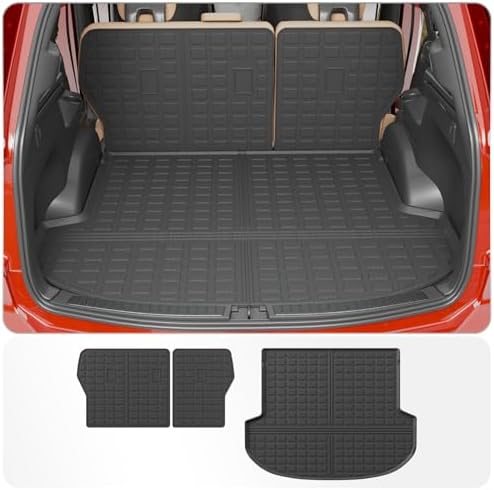 Cargo Mat & Backrest Mats for 2021-2023 Hyundai Santa Fe 5 Seats by Thinzyou