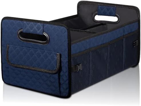 Car Trunk Organizer for SUV, Collapsible Car Storage Organizer Dark Blue by JiatuA
