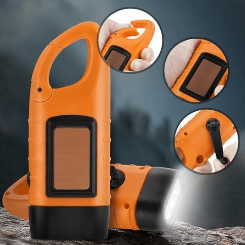 Simpeak 2-Pack Hand Crank Solar Powered Flashlight, Emergency Rechargeable LED - Image 7