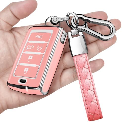 for Jeep Key Fob Cover with Keychain Soft Full Protection Key Shell Compatible by Sindeda
