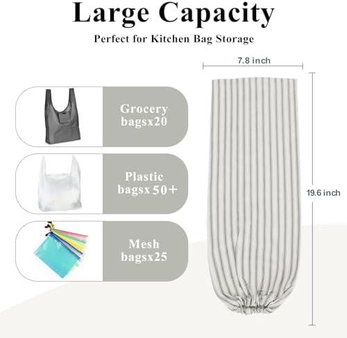TOGETRUE Plastic Bag Holder, Wall Mount Grocery Bag Organizer - Image 3
