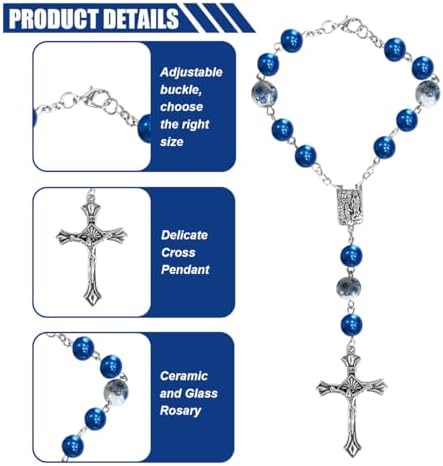 smilfuy 2PCS Car Rosary for Rearview Mirror - Image 3