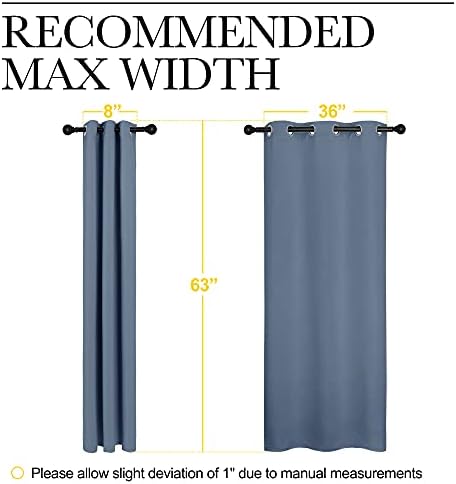 NICETOWN Stone Blue Blackout Curtains - Image 6