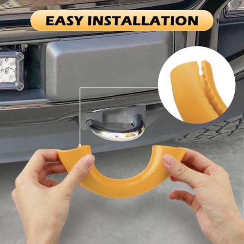 Tow Hooks Covers for F150 2004-2026/Bronco/Tundra Yellow - Image 4