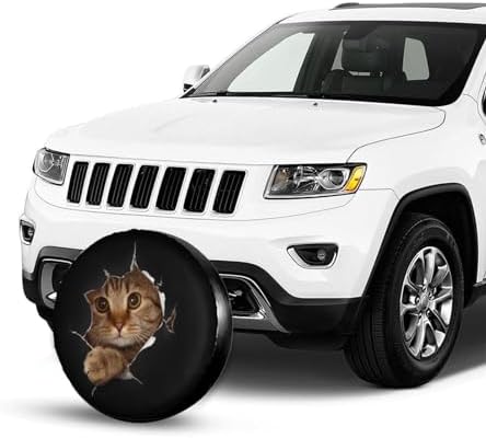 Funny Cat in Hole Spare Tire Cover Universal Tire Wheel Cover Waterproof - Image 4
