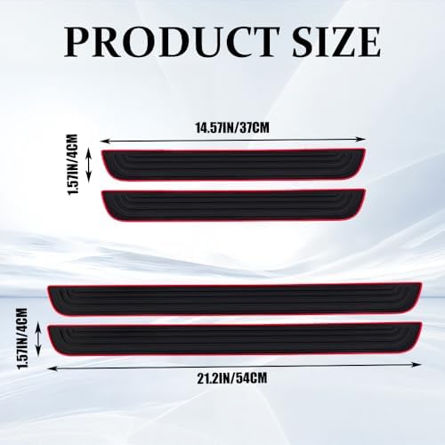4PCS Car Door Sill Protector, Car Door Edge Guards, Anti-Scratch Rubber Auto - Image 2