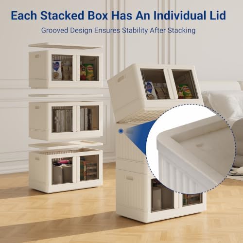 FLEXIMOUNTS 304 QT Stackable Plastic Storage Bins - Image 4