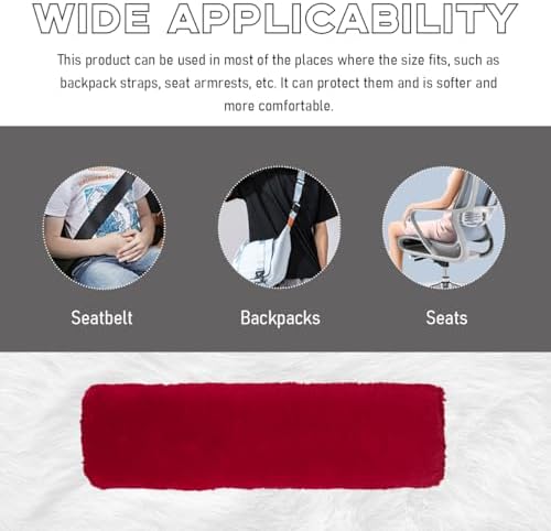 2 PCS Seat Belt Shoulder Pads, Soft Fluffy Plush Seat Belt Shoulder Strap Covers - Image 6