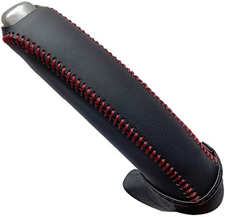 Loncky Black Genuine Leather Handbrake Cover by LonckySteeringWheelCover