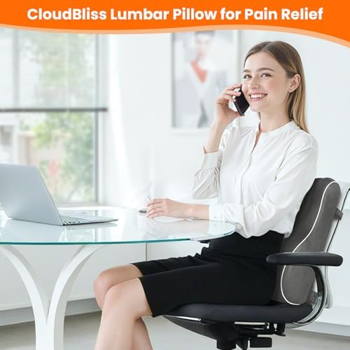 CloudBliss Lumbar Support Pillow, Memory Foam - Image 2